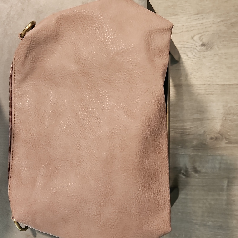 Nwot ANTHROPOLOGIE DARK.BLUSH BAG WITH SMALL BAG - Picture 3 of 3